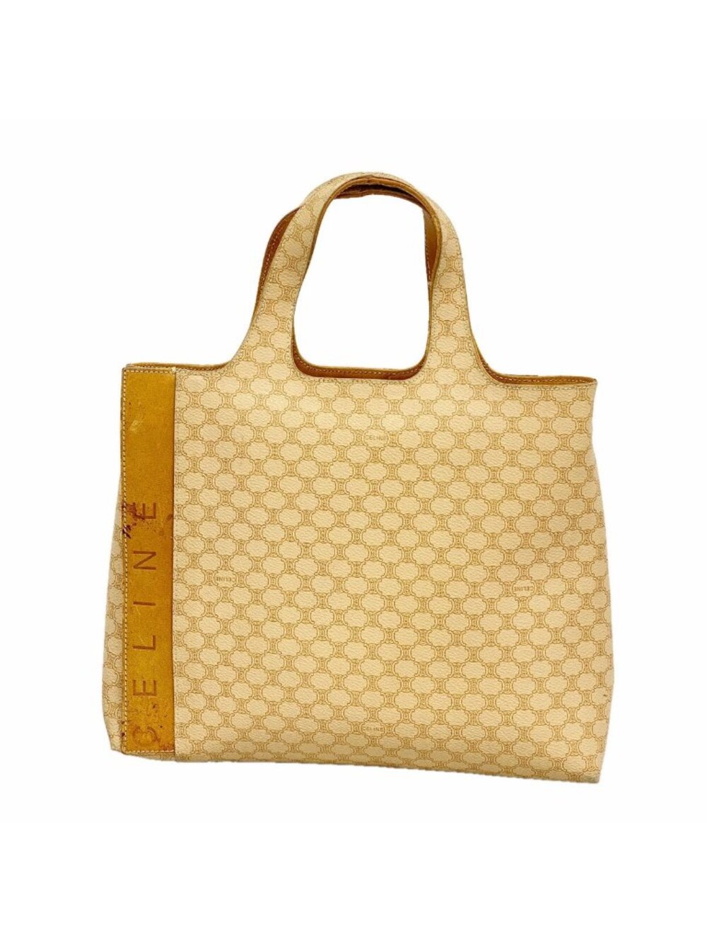 Celine Handbag Macadam Brown Gold